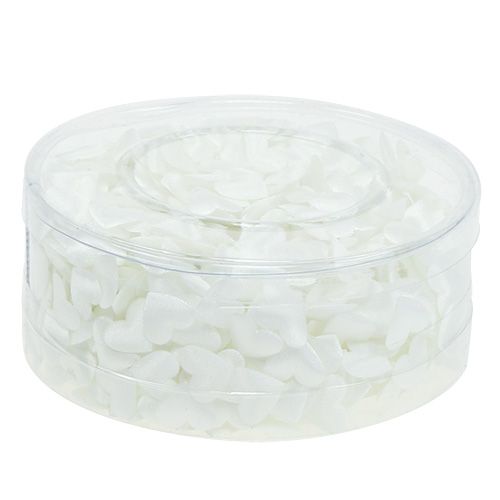 Article Décoration à disperser coeurs blancs 14mm 800 pcs