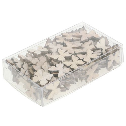 Article Décoration à disperser papillon bois naturel 2cm 144 pcs