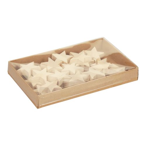 Article Décoration à disperser étoiles de Noël étoiles en bois naturel Ø4cm 24 pcs