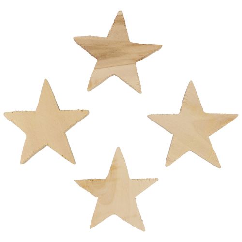 Floristik24 Décoration à disperser étoiles de Noël étoiles en bois naturel Ø5,5cm 12 pcs