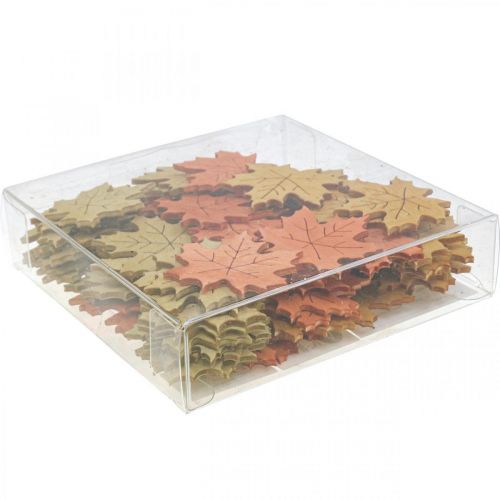 Article Décoration de table automne, décoration dispersée feuille d&#39;érable en bois L4cm 72 pcs