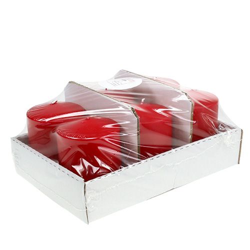 Article Bougie pilier 100/80 rouge 6pcs