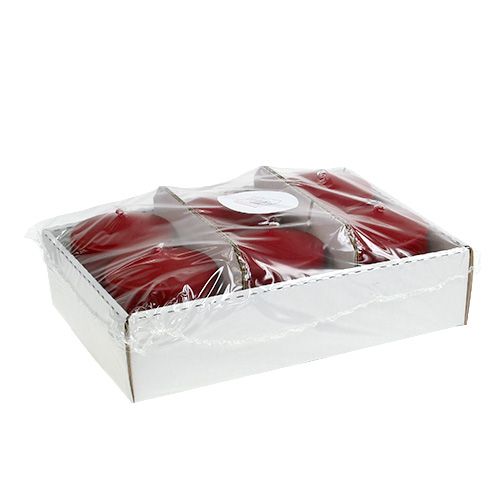 Article Bougies piliers 80/80 6pcs. Vieux rouge