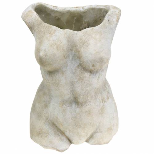 Floristik24 Cache-pot torse femelle gris 19 × 13,5cm H27cm