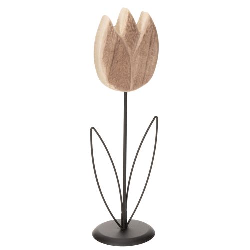 Article Tulipe décorative sur support pour une décoration intérieure élégante et intemporelle, 33,5 cm