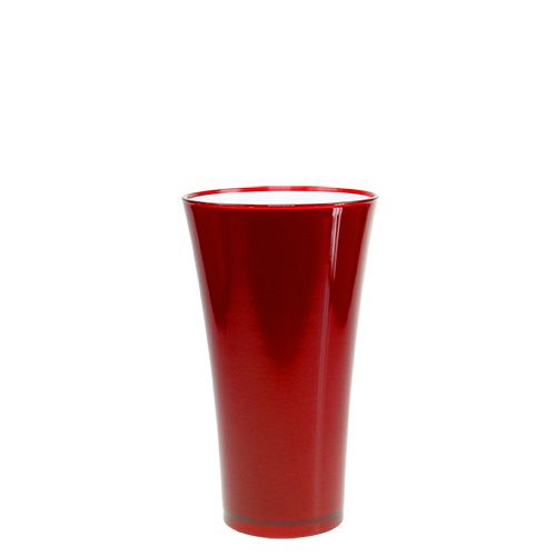 Vase “Fizzy” Ø13,5cm H20cm rouge 1 pce