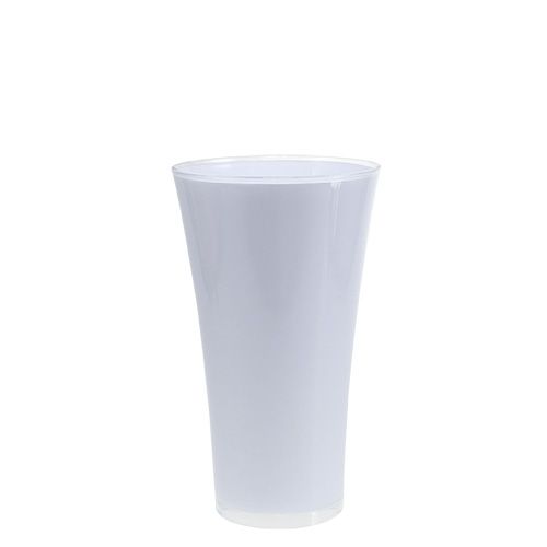 Floristik24 Vase “Fizzy” Ø16cm H27cm blanc, 1 pièce