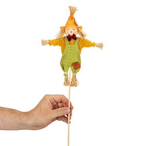 Article Épouvantail décoratif sur bâtonnet, pour loisirs créatifs et plantes, 60 cm