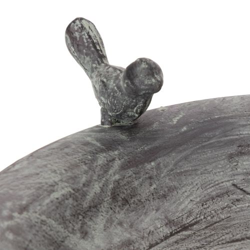 Article Bain d'oiseaux décoratif à motif de feuilles délicates de style vintage, 74 cm