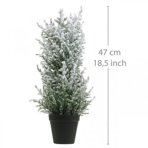 Article Genévrier artificiel en pot plante artificielle enneigée H47cm