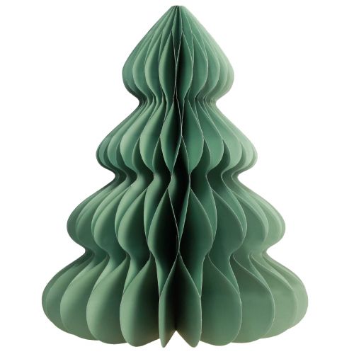 Article Décoration de table en papier sapin de Noël menthe pailletée Ø48cm H60cm