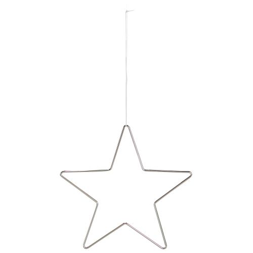 Article Étoiles de décoration de Noël à suspendre métal argenté 20cm 6 pcs