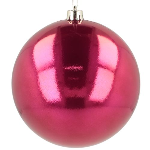 Article Boule de Noël en plastique grande boule de sapin de Noël rose Ø14cm