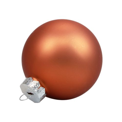 Article Boules de Noël en verre Boules de sapin de Noël rouge marron Ø6,5cm 24 pcs