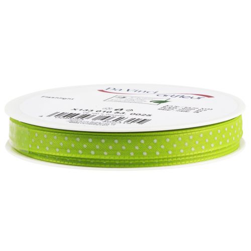 Article Ruban cadeau ruban décoratif à pois vert mai 10mm 25m