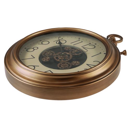 Article Décoration murale horloge murale engrenage bronze crème rétro Ø54cm