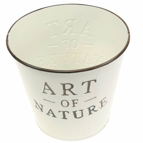 Article Cache-pot zinc crème Ø15cm H13.5cm