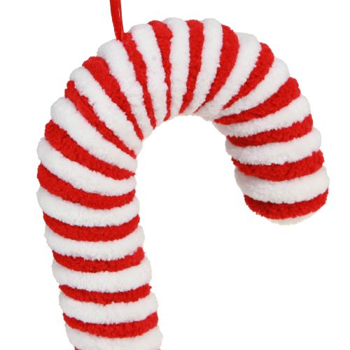 Article Décoration cannes de bonbon Noël rouge blanc polaire H22cm 6 pcs