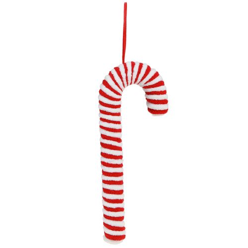 Article Décoration cannes de bonbon Noël rouge blanc polaire H22cm 6 pcs