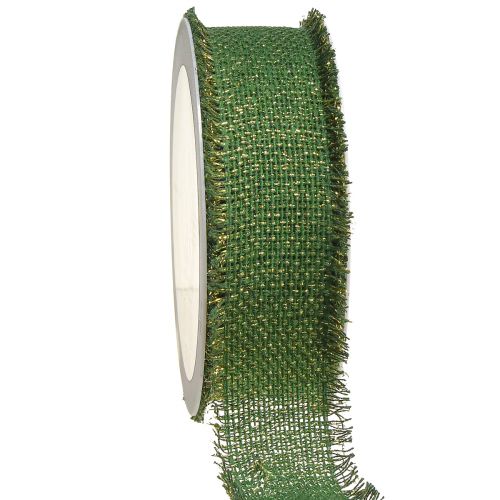 Ruban ruban à franges vert or ruban de bijoux W40mm L15m