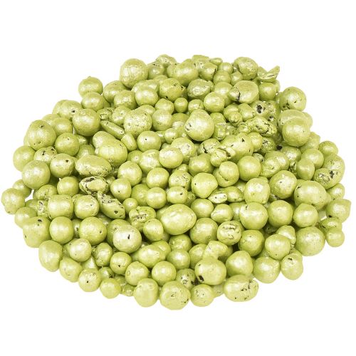 Floristik24 Perles décoratives brillantes 4mm - 8mm vertes 1l