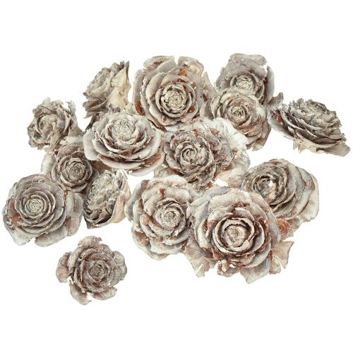 Article Cônes de cèdre coupés en cèdre rose rose 4-6cm blanc/naturel 50 pièces