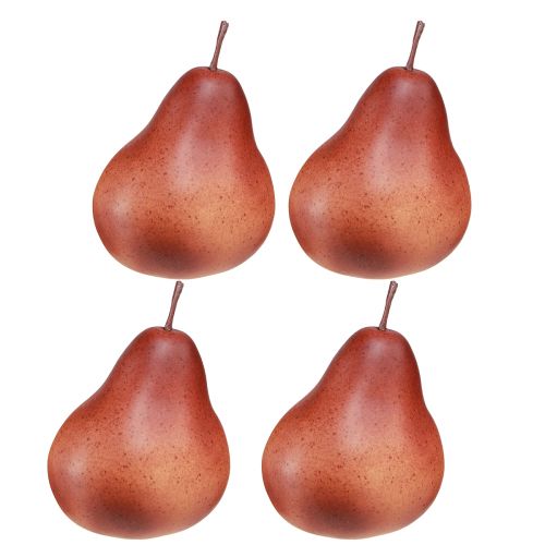 Article Poire décorative jaune marron pour Thanksgiving d&#39;automne Ø8,5cm 4 pcs