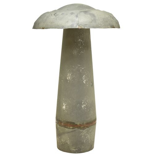 Article Champignon décoratif en métal décoration d&#39;automne vert rouille vintage 36cmx62cm