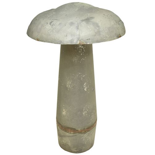 Article Champignon décoratif en métal décoration d&#39;automne vert rouille vintage 36cmx62cm