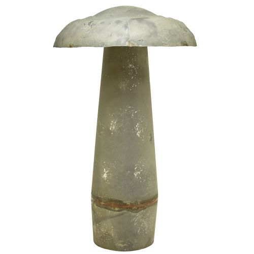 Champignon décoratif en métal décoration d&#39;automne vert rouille vintage 36cmx62cm