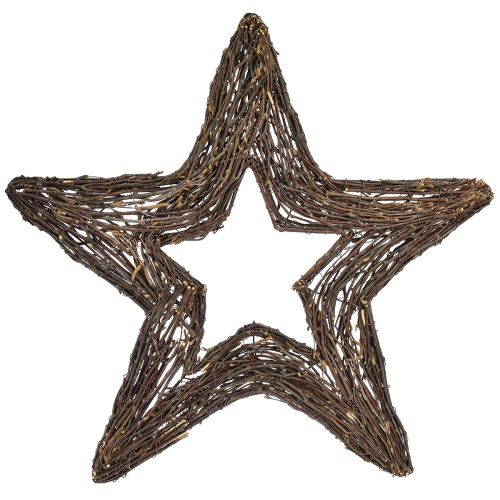 Étoiles décoratives à suspendre étoiles de saule naturel 48cm 2pcs
