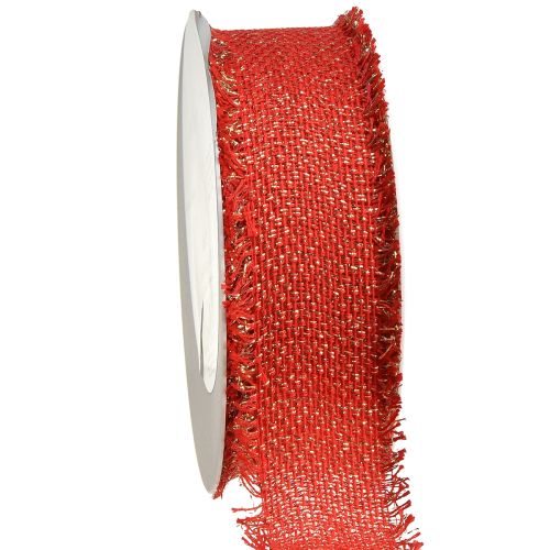 Ruban décoratif ruban de bijoux à franges en or rouge W40mm L15m