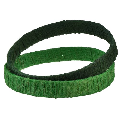 Article Anneau décoratif jute décoration boucle vert vert foncé 4cm Ø30cm 2pcs