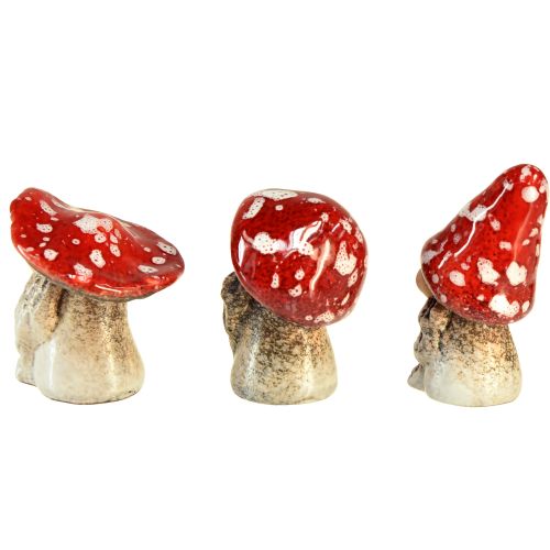 Article Figurines de gnomes de conte de fées – rouge à pois blancs, 7,5 cm – décoration magique pour le jardin et la maison – 6 pièces