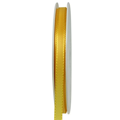 Floristik24 Ruban cadeau et décoration 10mm x 50m jaune