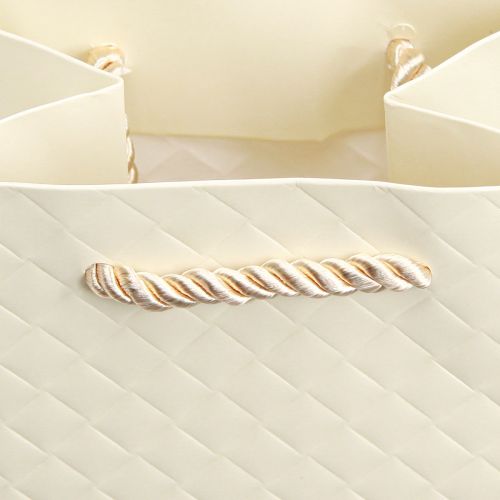 Article Sac cadeau pour bouteilles en papier crème 12×9×36cm 1 pièce