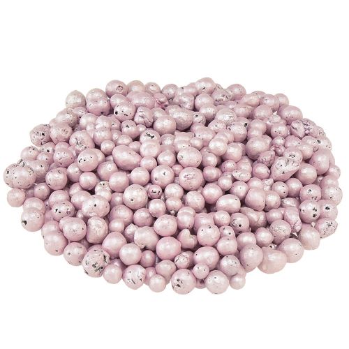 Article Perles décoratives brillantes 4mm - 8mm granulés d&#39;argile rose 1l