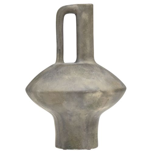 Article Vase cruche en céramique aspect antique céramique gris rouille H27cm