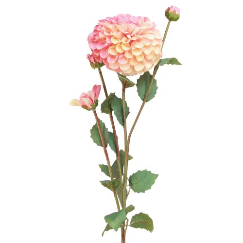 Floristik24 Dahlias artificiels rose pêche Ø10cm L80cm 2pcs