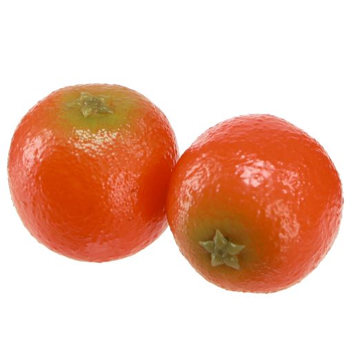 Floristik24 Mandarines artificielles dans le filet fruit décoratif Ø5cm 12 pcs