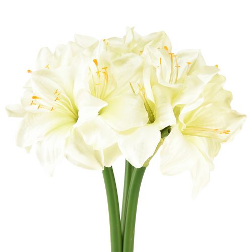 Étoile de chevalier artificielle comme de vraies fleurs artificielles amaryllis blanc 40cm 3pcs