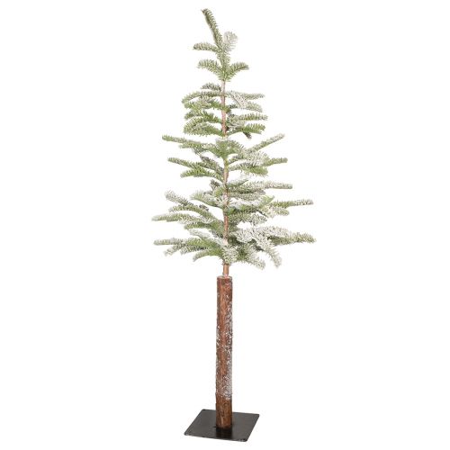 Floristik24 Sapin artificiel sur plaque métal décoration hiver neige 35x115cm