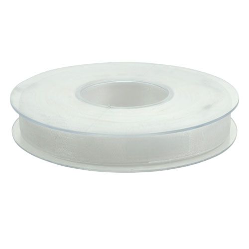 Article Ruban organza ruban cadeau ruban blanc lisière 15mm 50m blanc