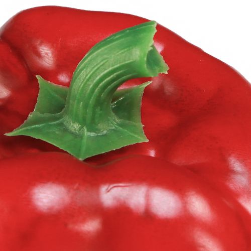 Article Décoration Paprika filet artificiel rouge vert Ø8cm H11,5cm 4 pièces