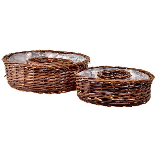 Anneaux de plantes en saule naturel en deux tailles – 32 cm et 25 cm – Idéal pour la décoration de table.