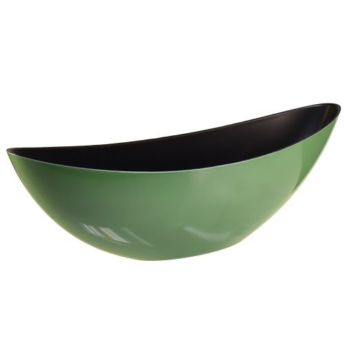 Bol demi-lune vert moderne en plastique, 2 pièces - 39 cm - polyvalent pour la décoration