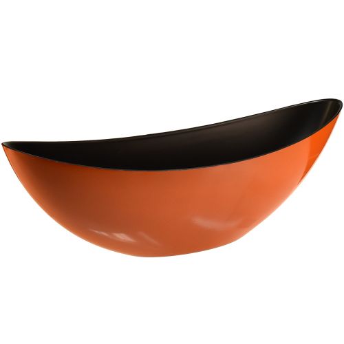 Bol bateau moderne en orange – 39 cm – polyvalent pour la décoration et la plantation – 2 pièces