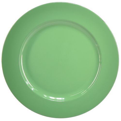 Assiette en plastique vert robuste 4 pièces - 28 cm, parfaite pour la décoration quotidienne et les activités de plein air