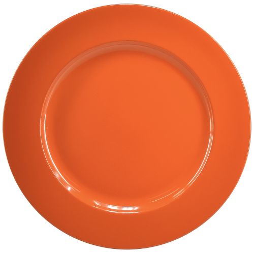 Article Assiettes en plastique orange – 28 cm – Idéales pour les fêtes et la décoration – Paquet de 4
