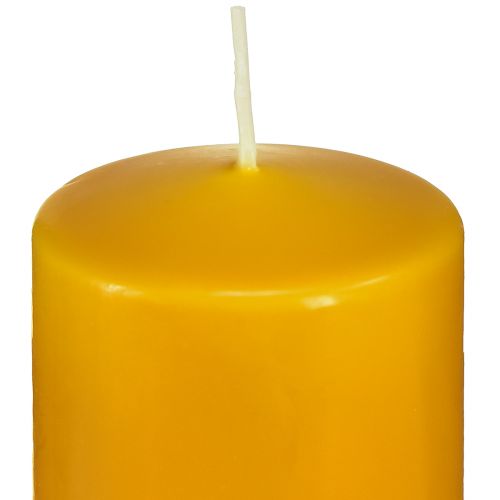 Article Bougie pilier PURE bougies Wenzel miel jaune 130/60mm